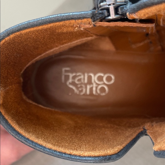 Franco Sarto Black Leather Hyla Ankle Boots Size 7.5 - Picture 7 of 14